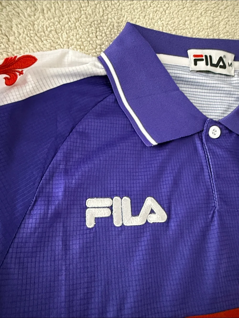 RARE AFC Fiorentina 🇮🇹 #8 Dunga 1998-99 Serie A FILA Long Sleeve Jersey - Picture 3 of 9